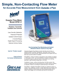Thumbnail of document Brochure - DFM 5.1 Doppler Flow Meter